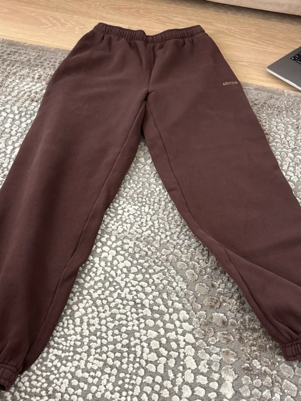 Kids Brown Elastic Waist Jogger Pants and hoodie